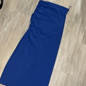 zara electric blue maxi skirt